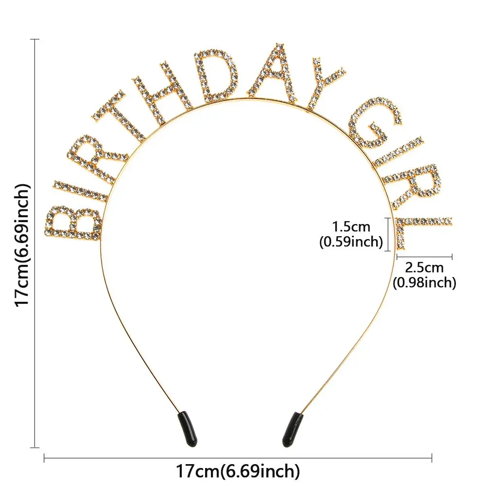 패션 메탈 합금 여성 헤어 후프 생일 소녀 헤어밴드 생일 파티 티아라 공주 왕관
