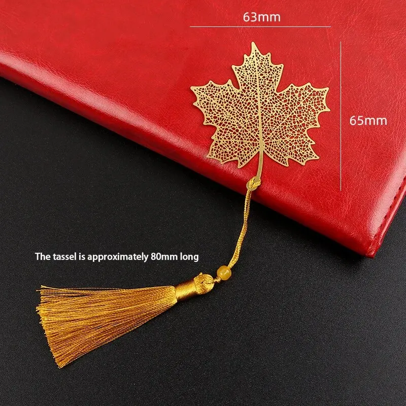 1pcs Student Chinese Style Stationery Retro Metal Bookmarks Hollow Ginkgo Biloba Maple Leaf Lotus Vein Book Marks Gifts metal bookmark