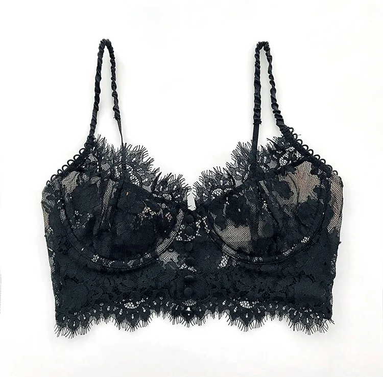TECHOME Sexy Wimpern-BH und Höschen-Set, Spitzen-Satin-BH, Damen-Slip, Push-Up, modischer G-String, nahtlose Shorts_voghion.com