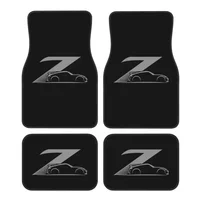 370z Custom Gray Japanese Street Race Car Floor Mats Set of 4 Pcs Car Front and Rear Foot Mats with Non-Slip Backing Rubber 1