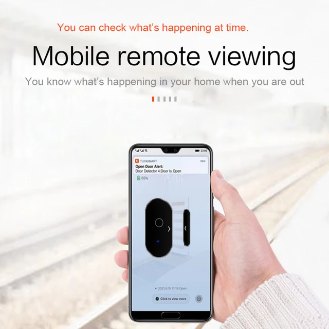 Tuya WiFi Door Window Detector Smart Life APP Remote Control Notification Alarm Sensor Compatible with Alexa Google Assistant 4