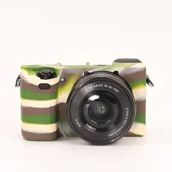 Premium Soft Silicone Protective Camera Case with Anti - Slip Grip for A6500 (Camouflage)