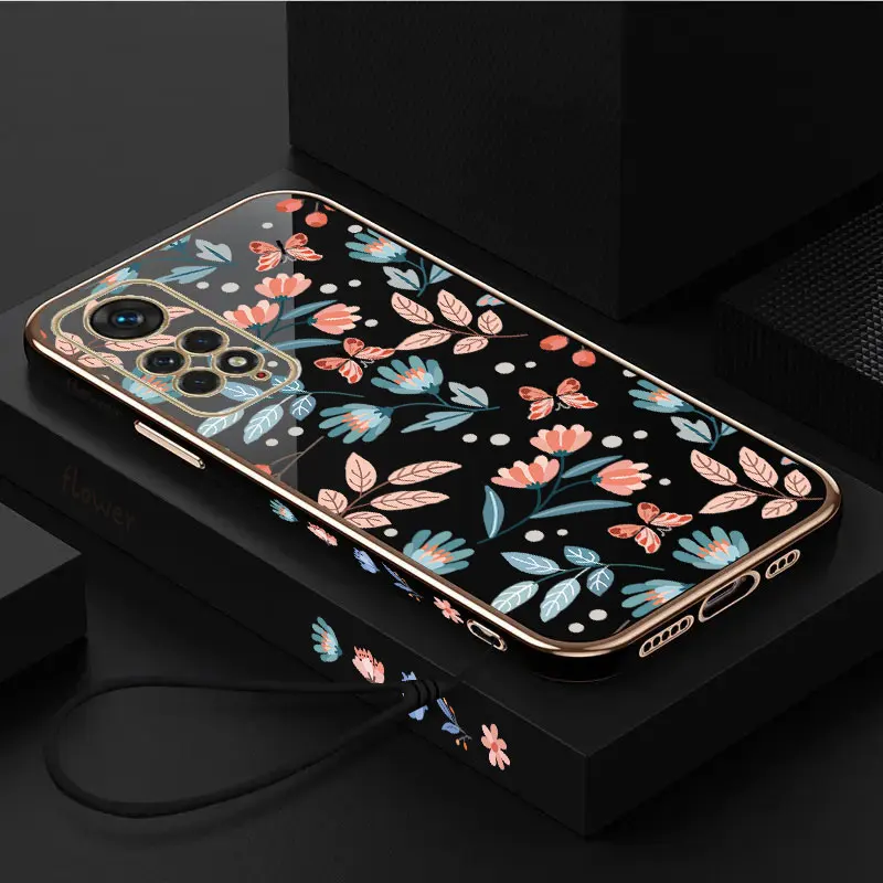 Модный Роскошный чехол с цветочным рисунком для Redmi NOTE 13 12 11 10 K60 K40 13C A1 A2 PRO PLUS