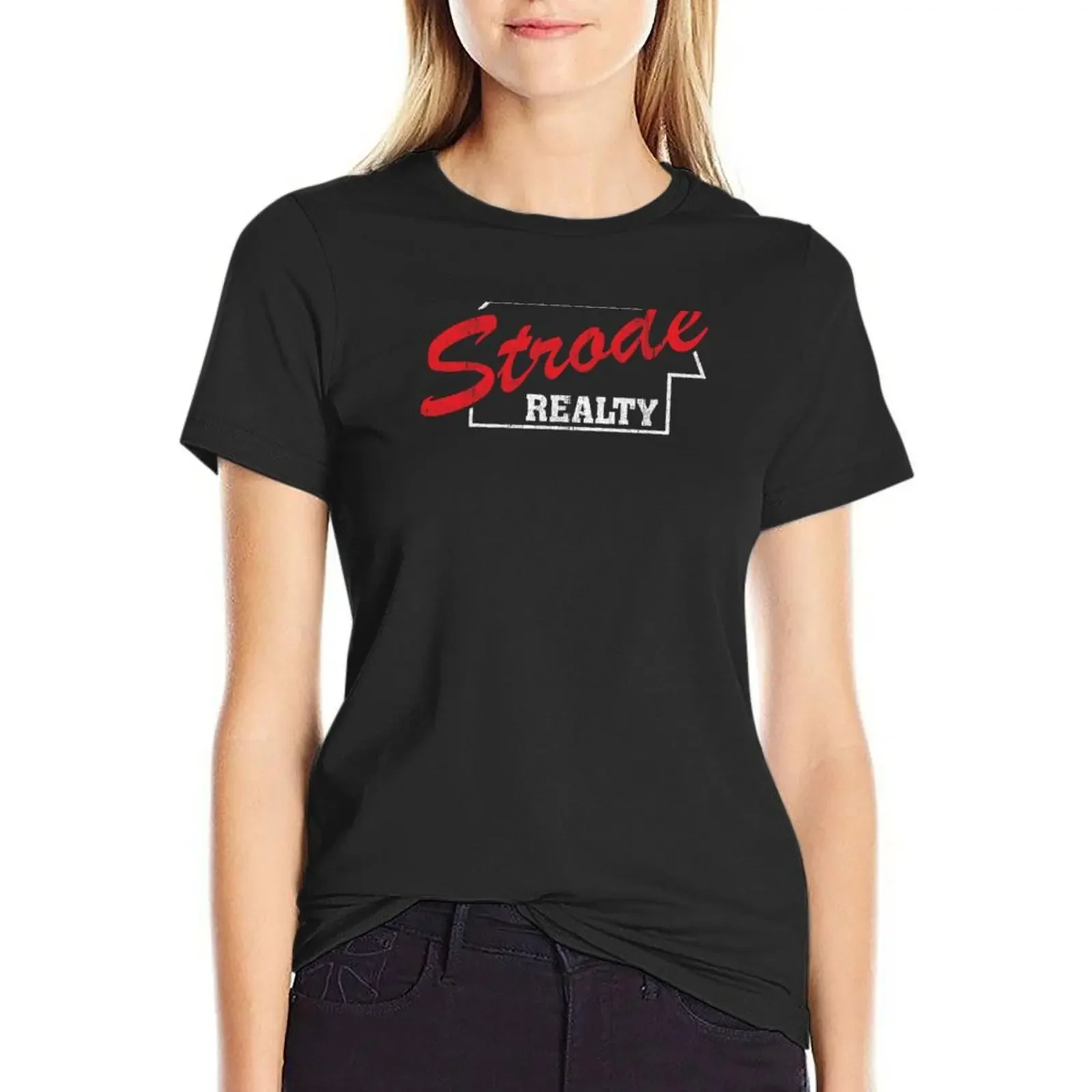 

strode realty T-shirt graphics tops western t shirts for Women