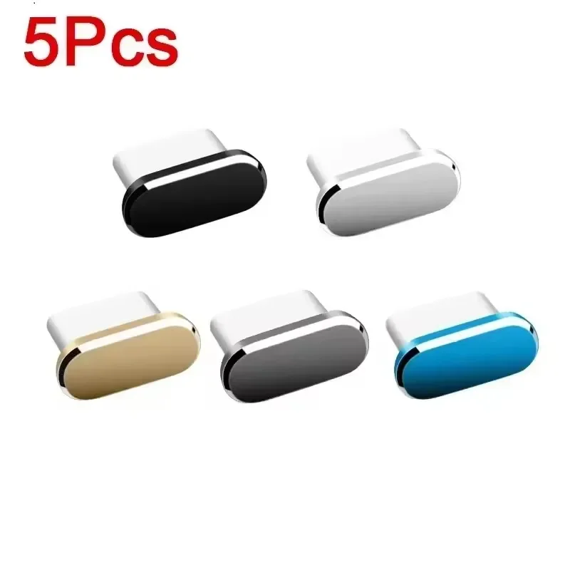 Set of 2 Metal Type-C USB Charging Port Dust Protectors