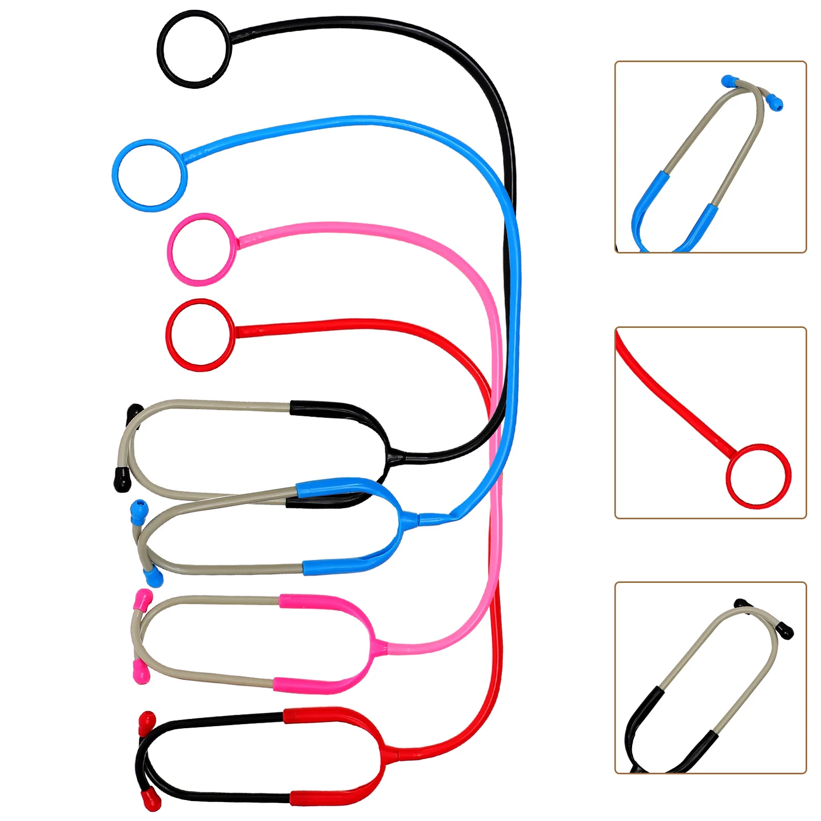 

4 Pcs Stethoscope Props Creative Playthings Kids Role Game Toy Apparel Role-playing Games Safe Plastic