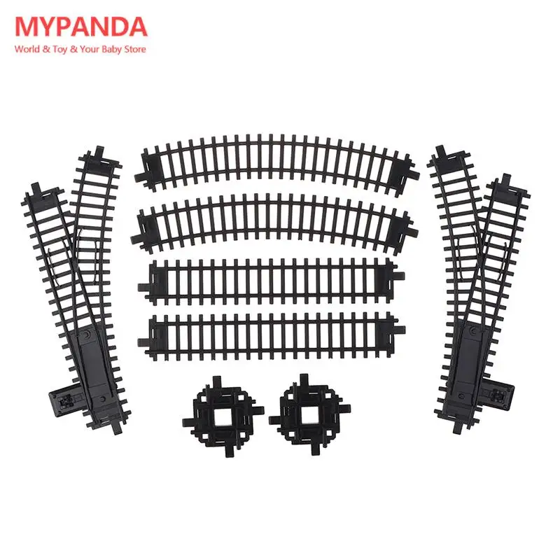 

Rail Track Expansion Pack For Railway King Classical Train City Trains Flexible Tracks Straight Curved Rails Building Block Toys