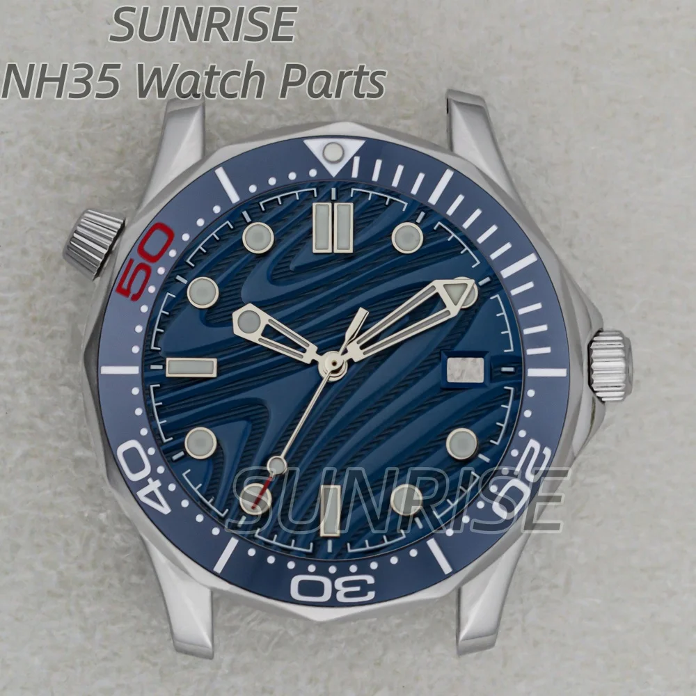 41mm Waterproof Watch Case with Stainless Steel Band & Transparent Back