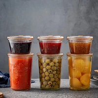 Glass Sealed Kimchi Jar Household Food Jam Storage Container with Lid 1