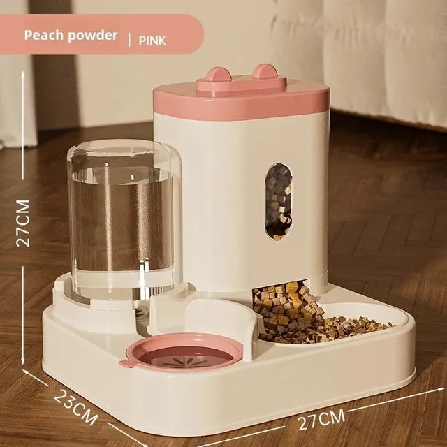 Automatic 2-in-1 Feeder Dog Cat Food Bowl And Water Feeding Device Pet Large Food Dispenser Puppy Pet Kitten Bowl Accessories 2