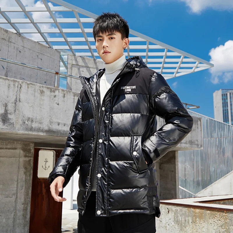 

Brand Down Winter Warm Long Jacket Windproof Thick Hooded Windbreaker Coat Casual Fashion Parka Men