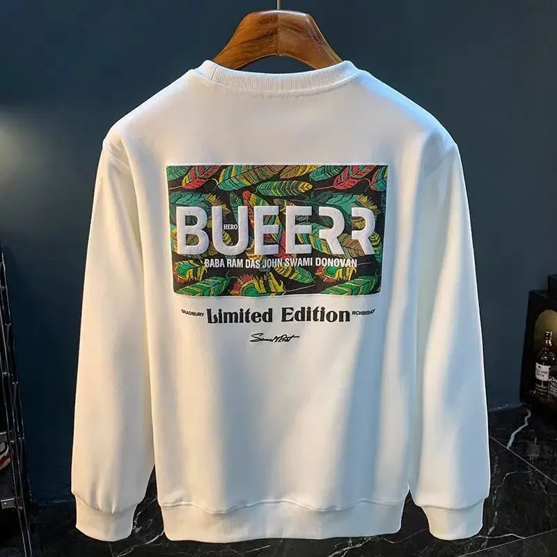 Sudadera con cuello redondo para hombre, novedad de otoño, cuello redondo, ropa holgada barata, ofertas, sudadera emo de lujo, sin marca