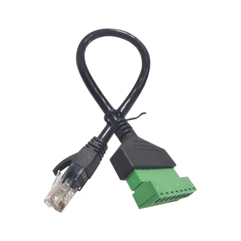 CCTV DVR용 스크류 터미널 블록 네트워크 어댑터, 이더넷 RJ45 수 크리스탈 헤드, 8 핀 스크류 터미널 블록, 8 p 커넥터