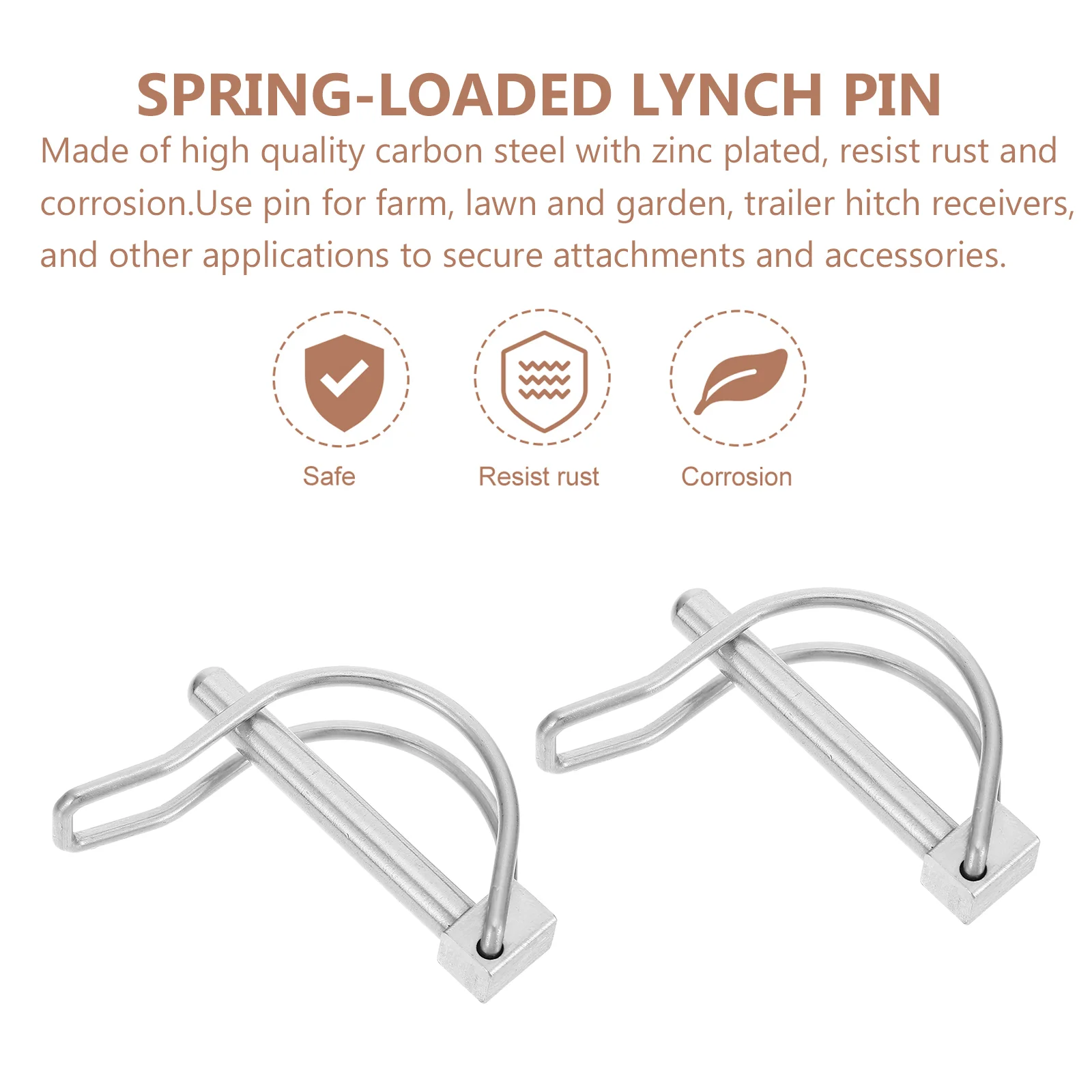 Trailer Coupler Quick Release Pin 2 Pcs Towing Safety Wire Lock Shaft Locking Coupler For Lawn Marine Loading Boat Hitch Hook trailer coupling lock