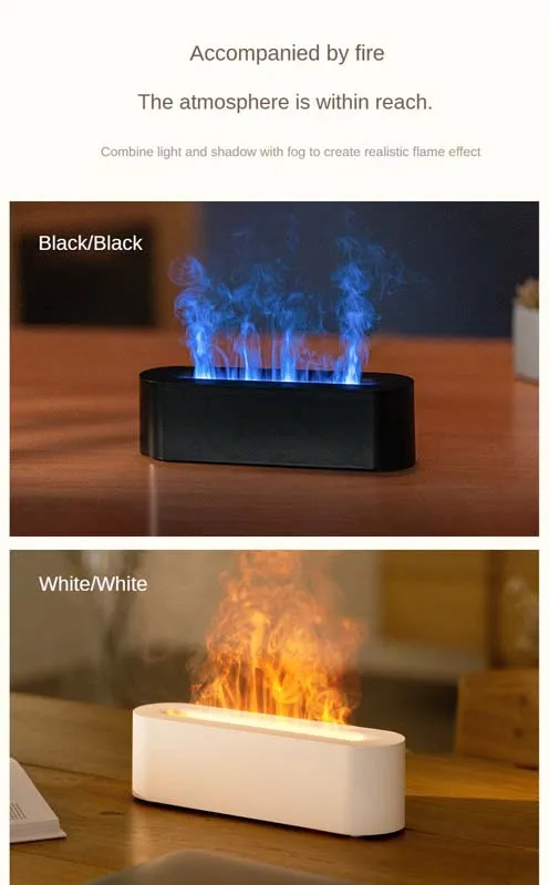 Description Picture 5 of item7 Color Upgraded Ultrasonic Aromatherapy Fire Air Essential Oil Diffusers Cool Flame Diffuser Humidifier