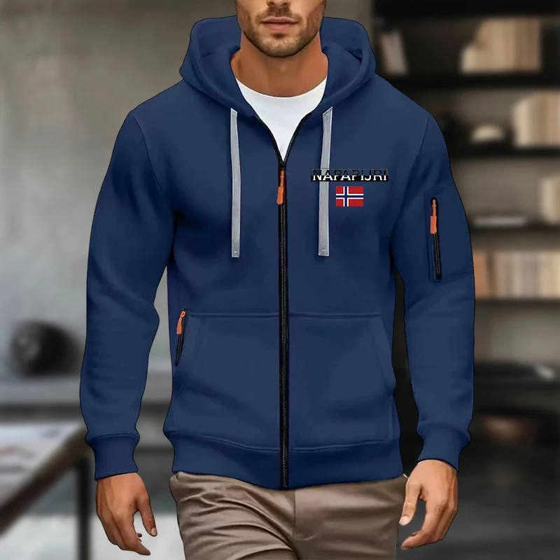 Unisex Retro Oversized Fleece Zipper Hoodie