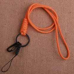 Versatile Polyester Woven Neck Lanyard with Card Holder & Keychain (Orange)