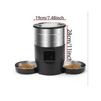 ⁦4.5L Smart Pet Feeder with Dual Bowls⁩ - الصورة ⁦5⁩