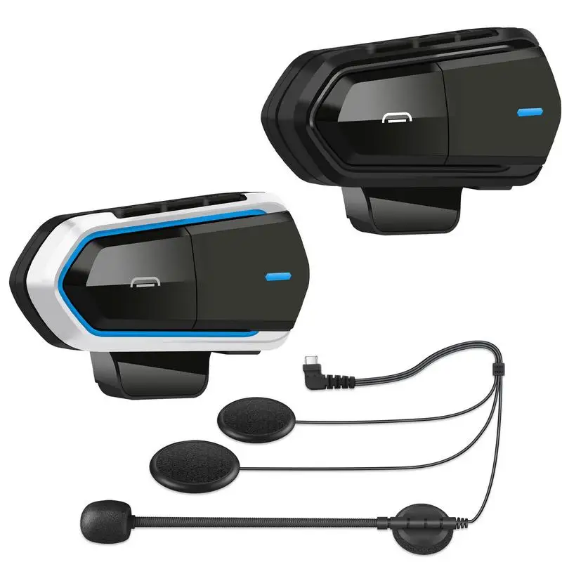 

Motorcycle Intercom Motorcycle Headset With Quick Pairing Function Waterproof Headphones With Stereo Sound Effect For 2 Riders