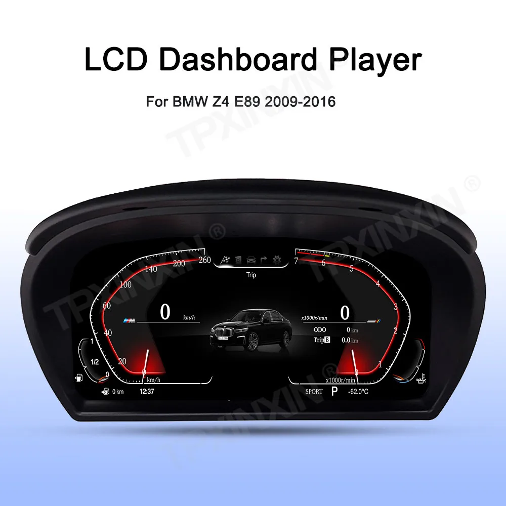 계기판 디스플레이 속도계 계량기, 가상 LCD 계기 클러스터 조종석, BMW Z4 E89 z4 e89 2009-2016