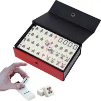 Chinese Mahjong Game Set 144 Numbered Melamine Small Tiles For Mahjong Traditional Easy Carry Toys Set For Chinese Style Game 1