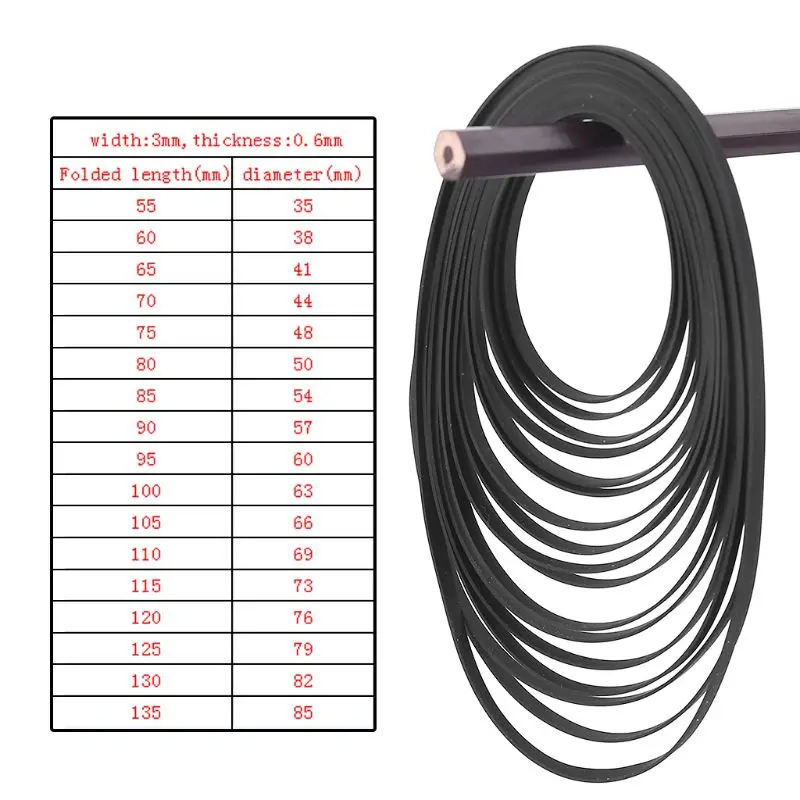 Sostituzione della cinghia di gomma del giradischi della cinghia di trasmissione piatta larga 3 mm per giradischi con a cinghia