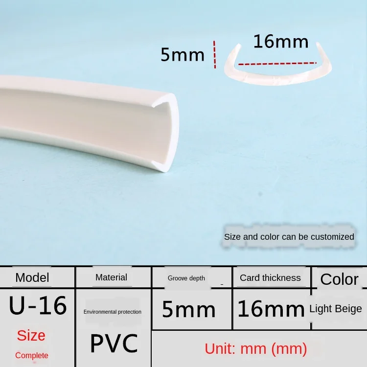 U Edge Banding Veneer - Soft PVC Edgeband in Assorted Colors and Sizes