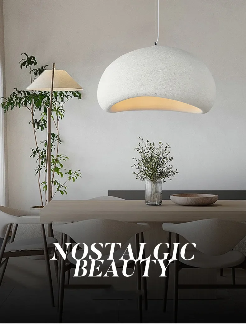 Wabi-sabi style chandelier installation