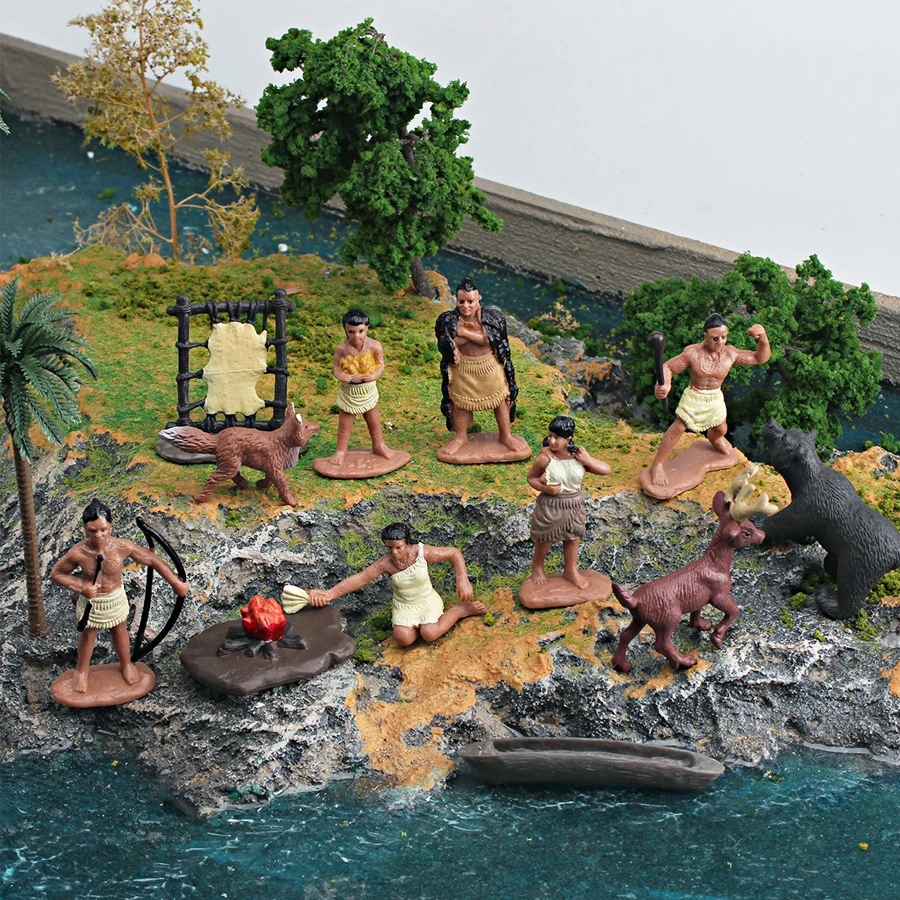 Wildlife Adventure Playset with Realistic Animal and Indigenous Figures