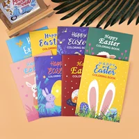 2025 New Children's Easter coloring book Answer Coloring Game Coloring book 3-6 years old Drawing book Drawing book 1