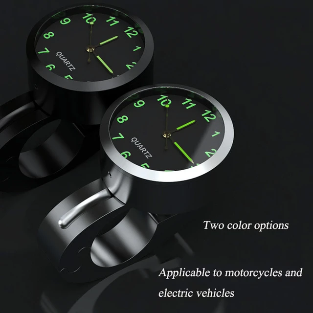 Universal 7/8 Waterproof Chrome Motorcycle Bike Handlebar Mount Quartz Clock  Watch Aluminum Luminous Clock Moto Accessories - AliExpress