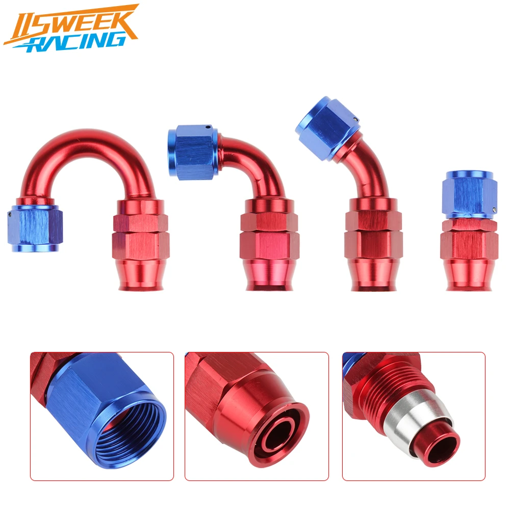 Universal Aluminum Alloy An4/6/8/10/12 Ptfe Hose End Fitting Only For