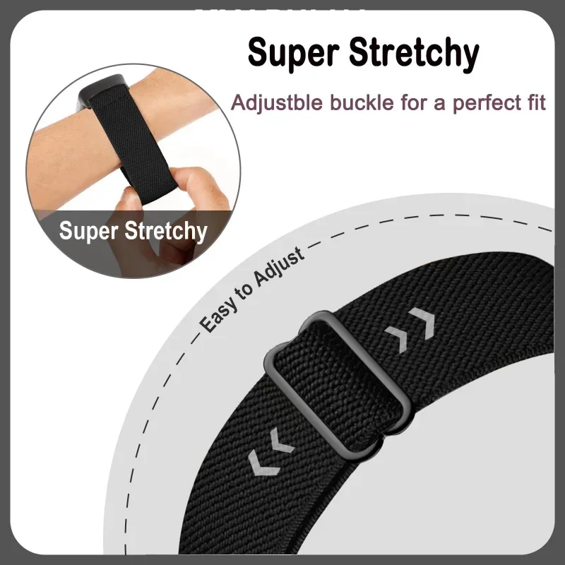 Pack of 3 Stretchy Nylon Elastic Adjustable Bands