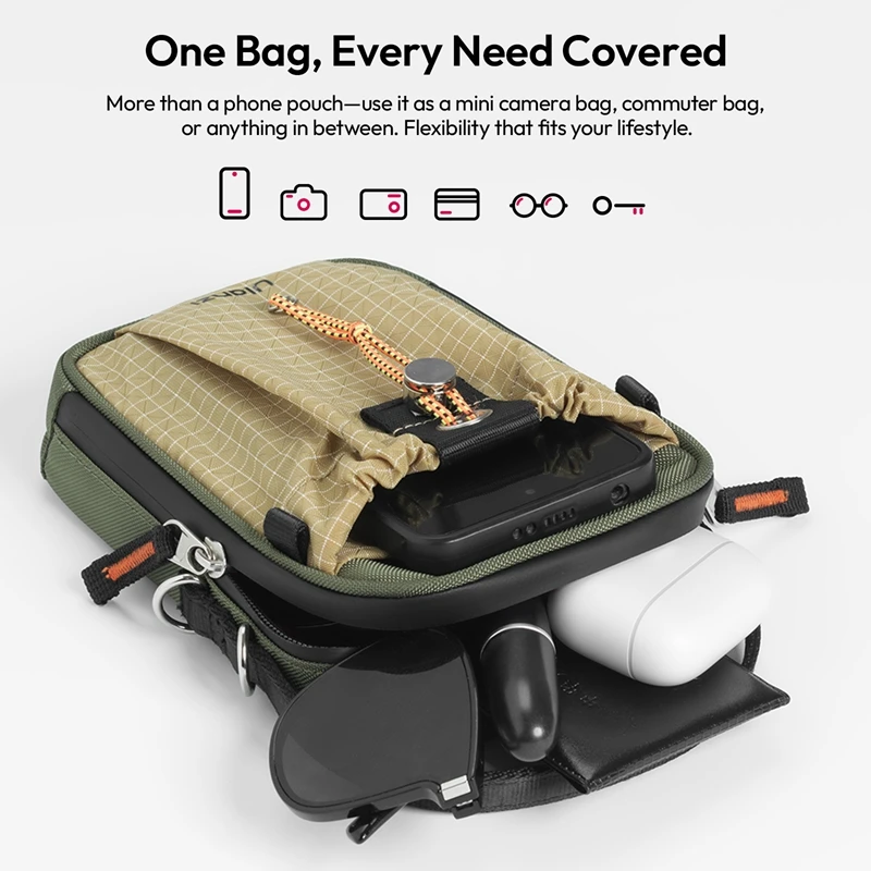Ulanzi NC-02 U Mini Phone Pouch Photography Sling Bag for Smartphone Microphone Camera Travel Vlog Livestreaming Accessories