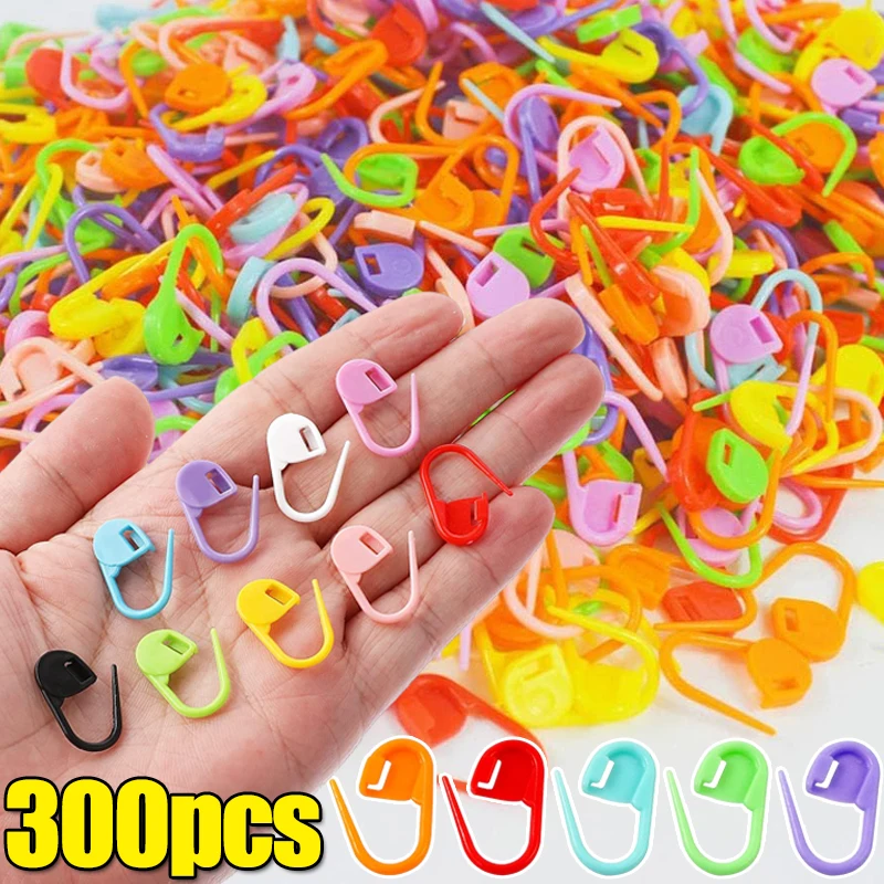 50-300pcs Plastic Mini Resin Clips Colorful Locking Stitch Markers Crochet  Pins Knitting Tools Sweater Pins Sewing Clip Hooks - AliExpress