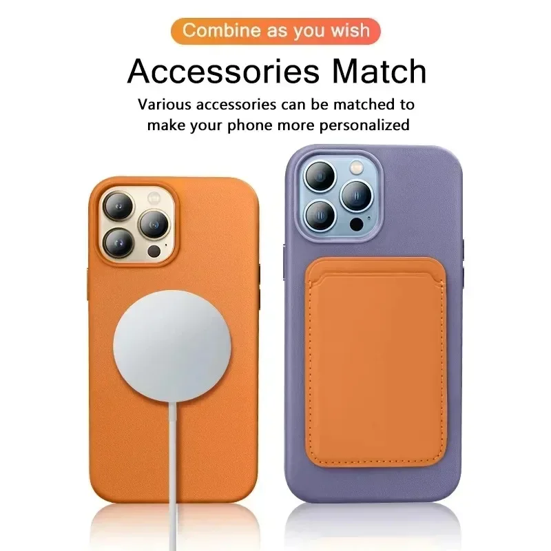 Luxury MagSafe Case for Apple iPhone 17 Pro Max 16 13 12 14 15 Plus Leather Official Style MacSafe Magnetic i Phone Cover Etui 3