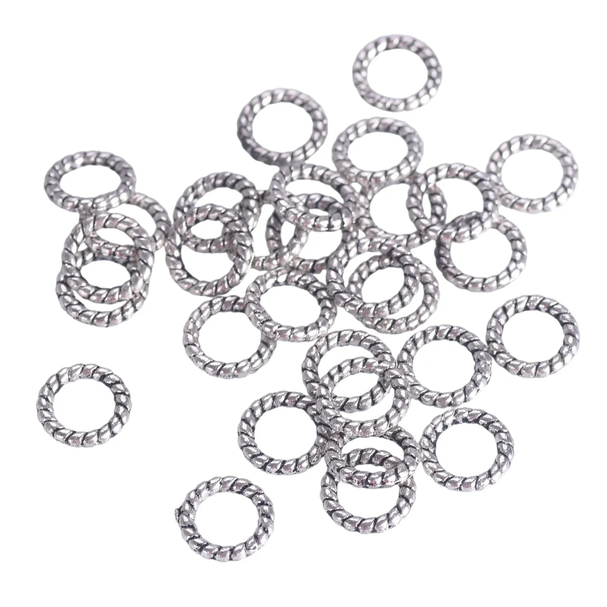 50pcs Tibetan Silver Color 9.5mm Circle Closed Rings Metal Alloy Loose Crafts Beads For Jewelry Making DIY Pendants slippers disposable travel pedicure foldable vacation toe closed spa hotel guest leisure slipper ladiessandals random color