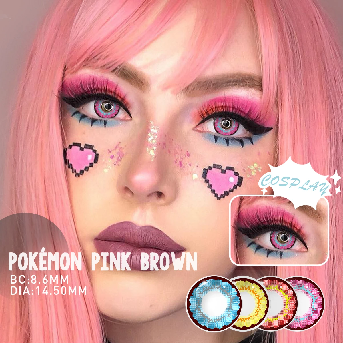 Enhance Your Look with Red Cosplay Colored Contact Lenses for Parties and Role Play