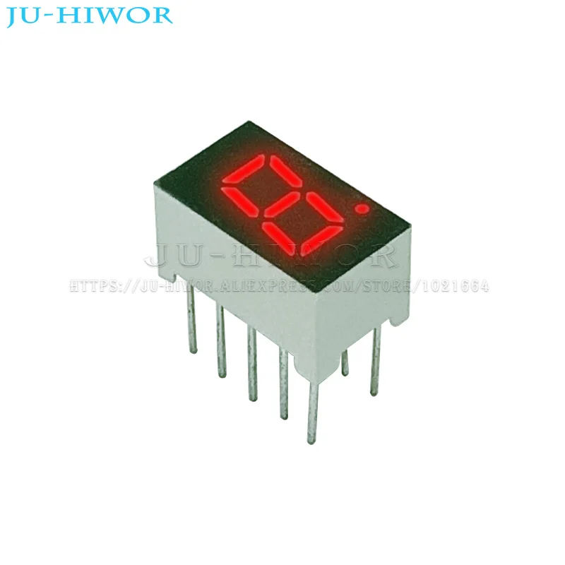 LED Digital Tube Display 10pcs 0.3 Inch 10 Pins 3014AS 3014BS 3104AS 3104BS 1 Bit Digit 7 Segment Red LED Digital Display Digitron Common Anode Cathode