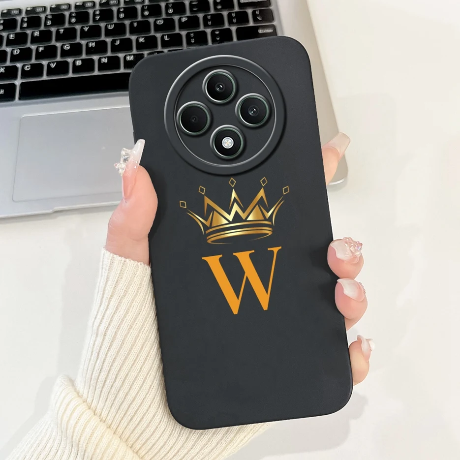 Cute Crown Letter Shockproof Phone Case - Soft Protective Cover