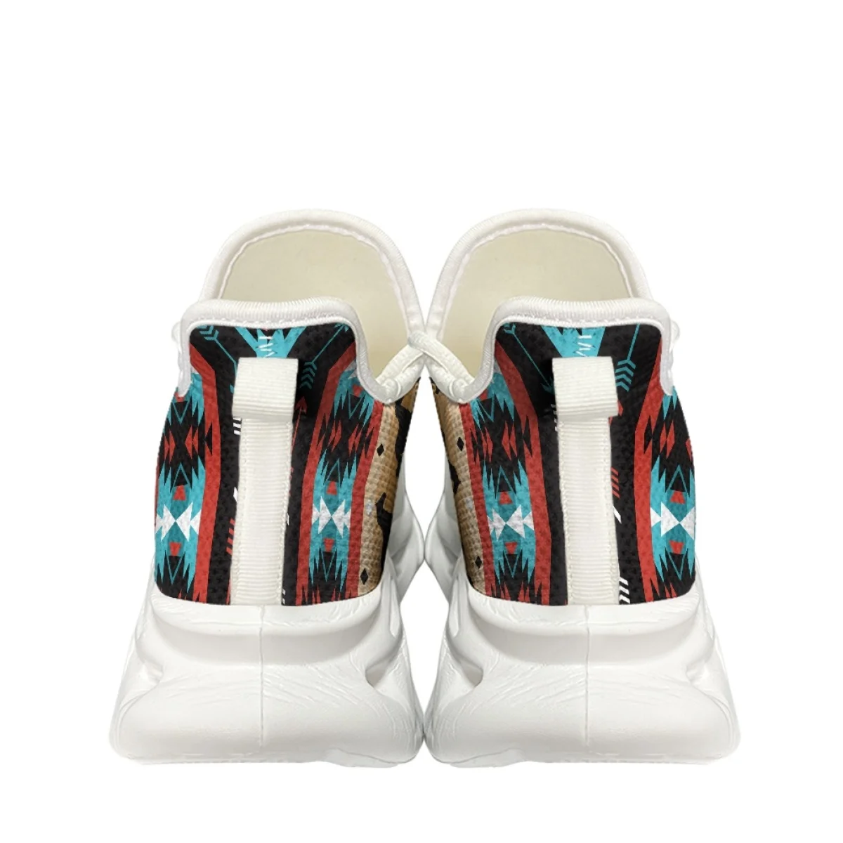 Breathable Outdoor Sneakers Ethnic Tribal Aztec Horse Designer Vintage Casual Lace Up Flats New Lightweight Running Shoes Female