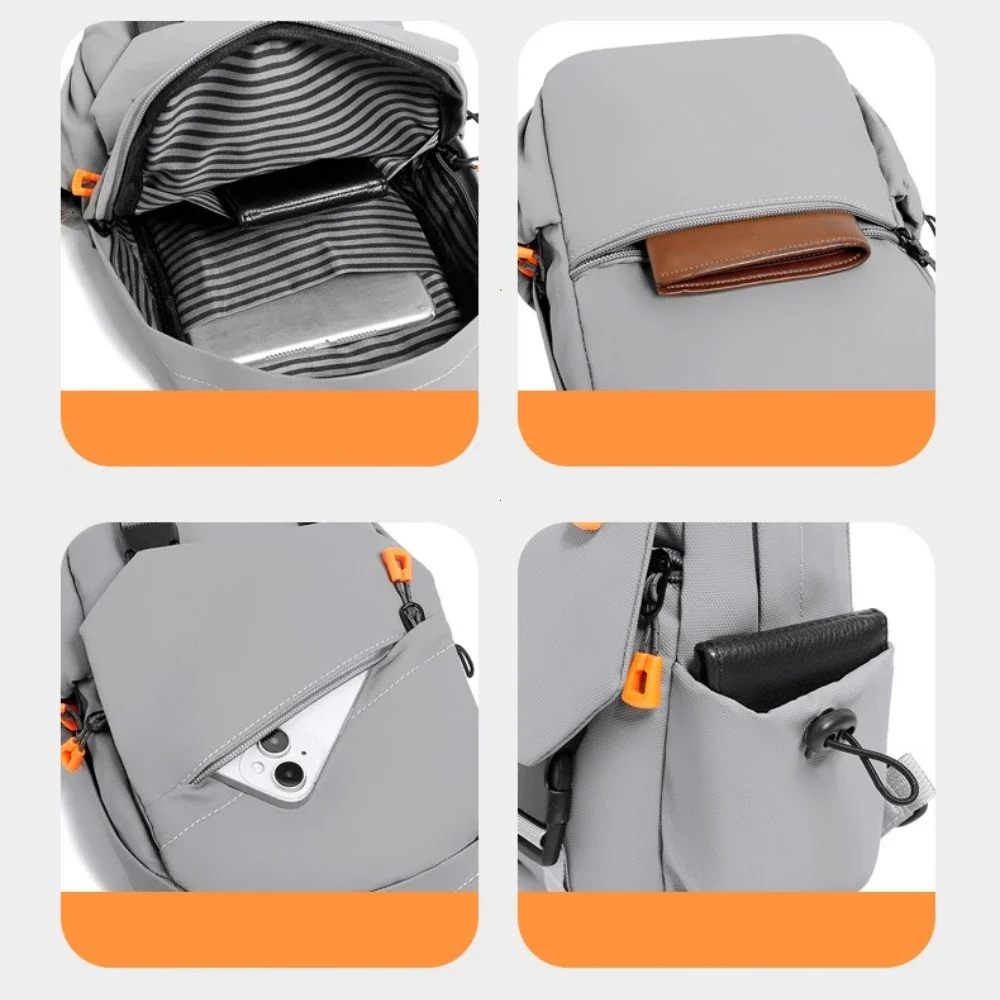 Waterproof Nylon Crossbody Bag - Men's Chest Sling Backpack, Compact Shoulder Messenger Bag, Travel & Outdoor Hiking Pack 2026