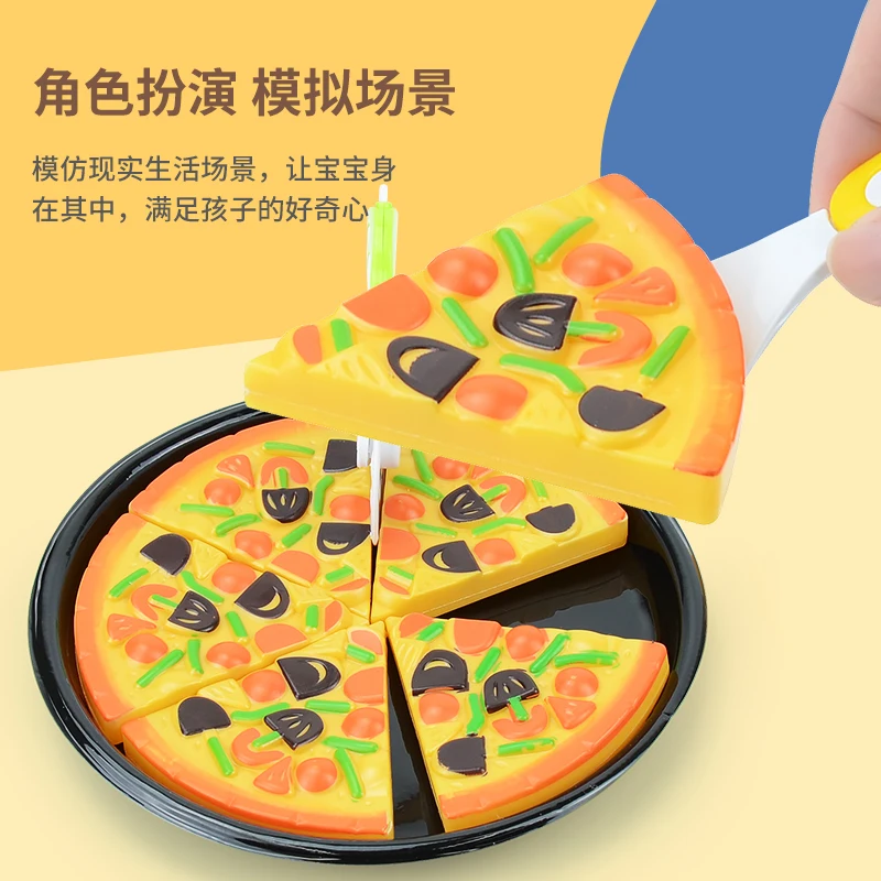 Kitchen Toys Children's Educational Play House Kitchen Toy Cut and Watch Simulated Pizza Pretend Kitchen Toys Pretend Food Toys Doll House Toys