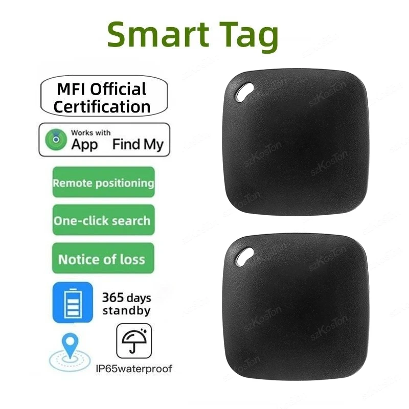 Bluetooth-compatible Smart GPS Tracker for Find My App Card Wallet Locator for IOS system Keys Anti-lost Alarm Finder