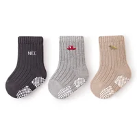 3 Pairs Korean Kids Soft Fashion Cartoon Socks Baby Middle Tube Stockings Long Socks for Infant Toddler Boys Girls Casual Socks 5