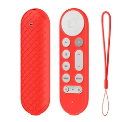 Silicone Anti - Scratch Remote Cover with Lanyard - Protective Case (Red)