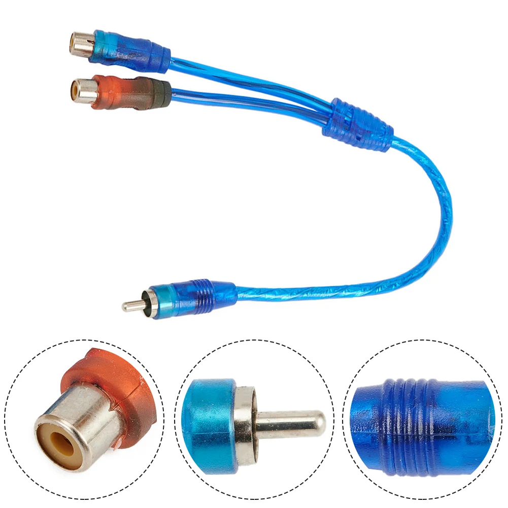 

1pc 30cm 2 RCA Female To 1 RCA Male Splitter Cable For Car Audio System Subwoofers Portable Speakers DVD Auto Accessories