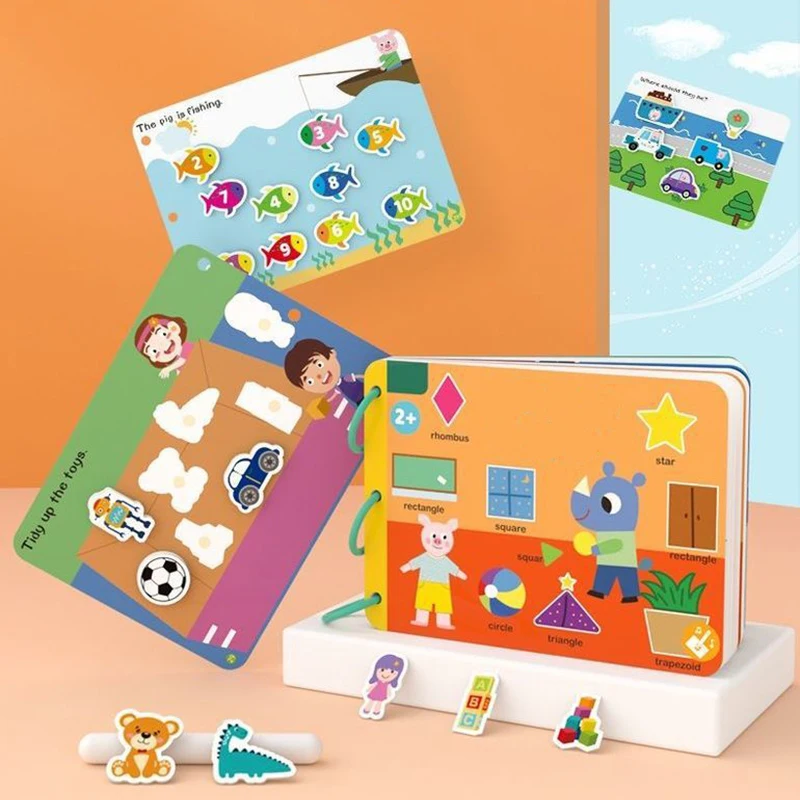 

Montessori Toys Quiet Busy Book for Toddler Preschool Activity Binder Busy Board Autism Early Educational Learning Toys For Baby