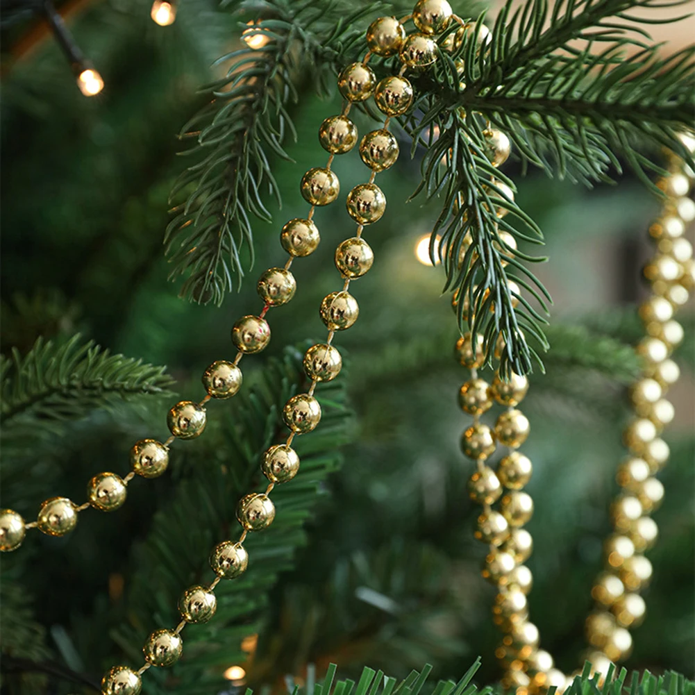 5m Bead Chain Garland Christmas Tree Hanging Beads Decorations Artificial Pearls Beads Chain Wedding Party Decor christmas decorations