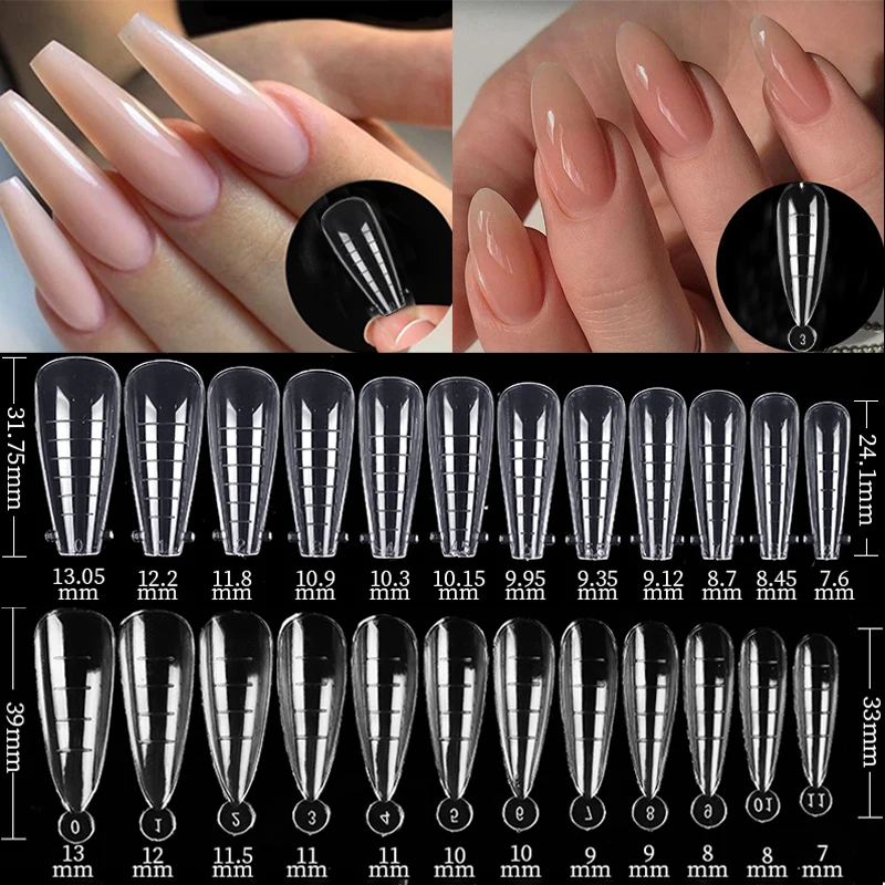 Nagelverlängerung Schablonen 50er-Pack Modellierschablonen Nagel Schablonen UV Gel Acryl Nail Art Design